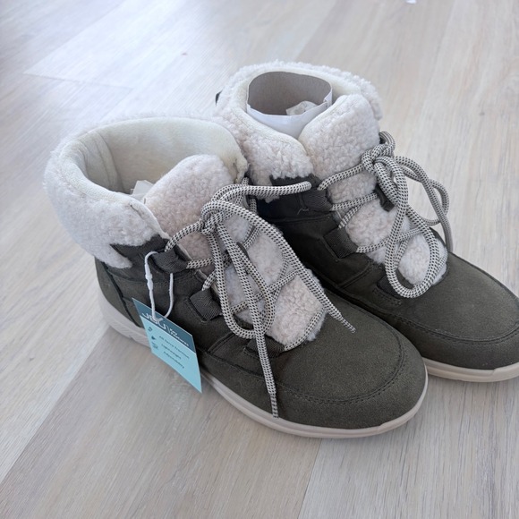 JBU by Jambu Shoes - JBU by Jambu Freeze Olive Green Faux Fur Lined Winter Boots Womens 6.5M